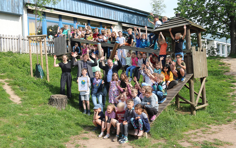 „Globi“ begleitet Klimaschutz in Kitas und Grundschulen. 