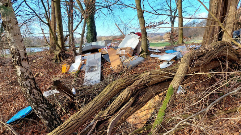 Unzulässige Müllablagerung im Bereich der Landesstraße 550