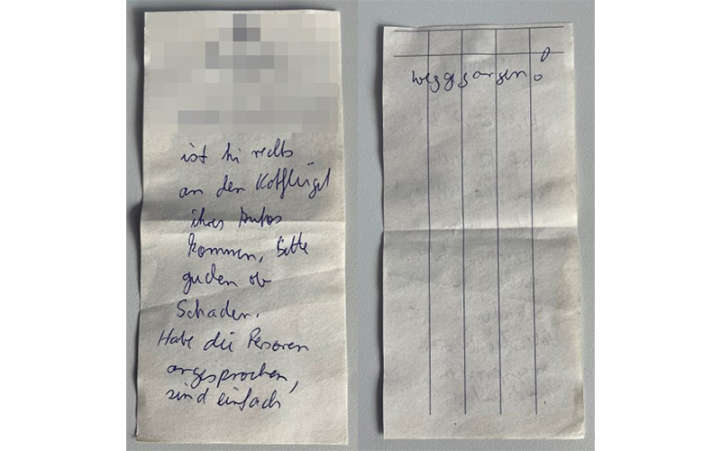 Bereits am Mittwoch, 28.05.2025, wurde in der Stadtgalerie Hameln ein Pkw beschädigt.